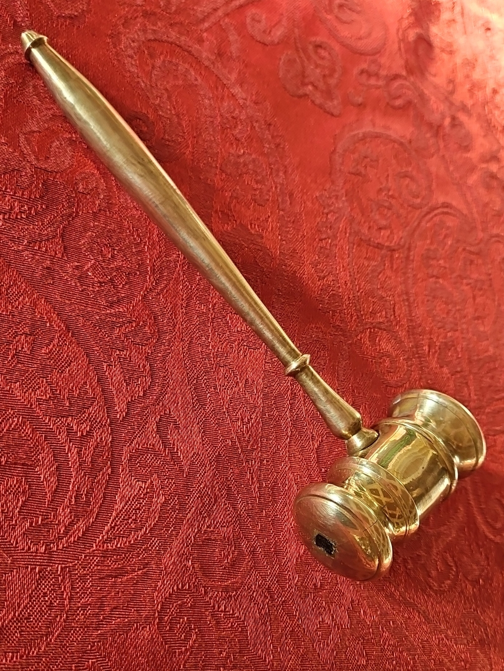 Vintage Solid Brass Hammer Mallet Judge's Gavel/Auctioneer/Professor/Lawyer